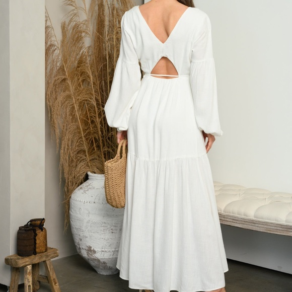 LONG SLEEVE WRAP MAXI DRESS - Picture 2 of 7